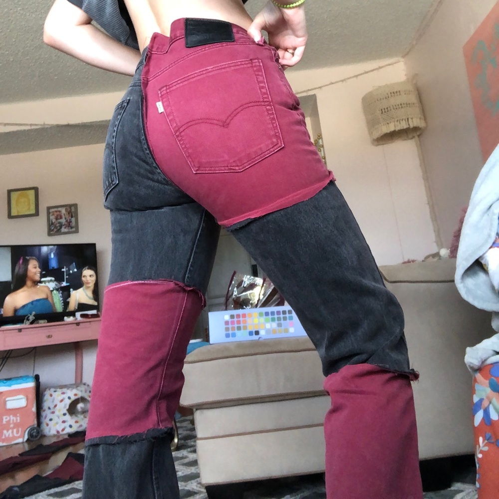 Levi’s 505 custom patchwork vintage jeans
